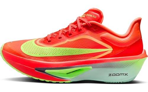 Nike Zoom Fly 6 Women's Road Racing Shoes (FN8455-601, Bright Crimson/Lime Blast/Mint Foam/Cave Purple) Size 8.5