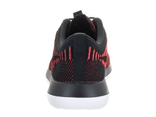 Nike Men's Roshe Two Flyknit Running Shoe (9.5, Black/Black-Bright Crimson-White)