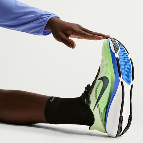 Nike Men's Air Zoom Pegasus 42 Sneaker, Volt Tint/Black Spruce/Sapphire, 10