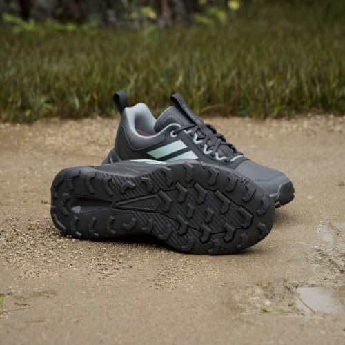 Adidas Women's Terrex Tracefinder 2 Climaproof Trail Running, Carbon/Semi Flash Aqua/Grey, 8