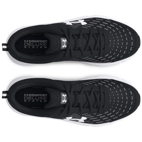 Under Armour Men's Charged Assert 10 Shoes, (001) Black/Black/White, 11.5