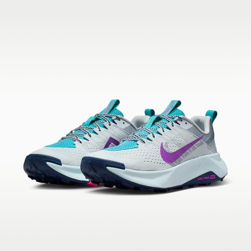 Nike Wildhorse 10 Men's Trail Running Shoes (Pure Platinum/Midnight Navy/Dusty Cactus/Vivid Purple) Size 8 - alternate view 5