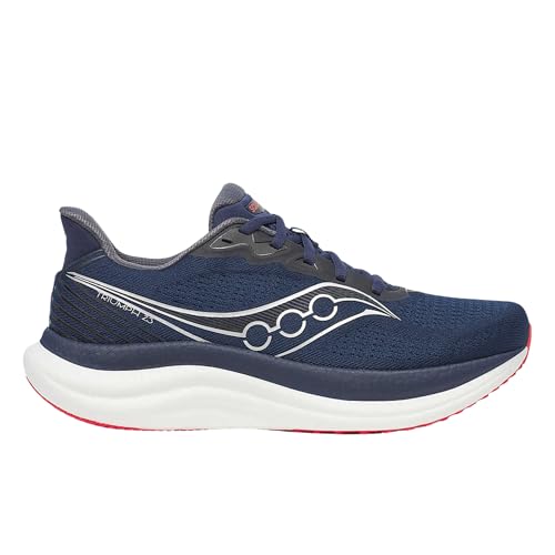 Saucony Men's Triumph 23 Sneaker, Navy/Red, 10.5