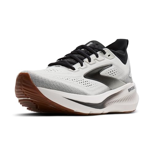 Brooks Men’s Glycerin 23 Neutral Running Shoe - White/Black/Gum - 9 Medium