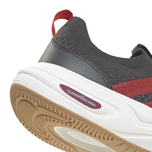 adidas Men's Cloudfoam Cuxxion - Sock, Carbon/Better Scarlet/White, 13