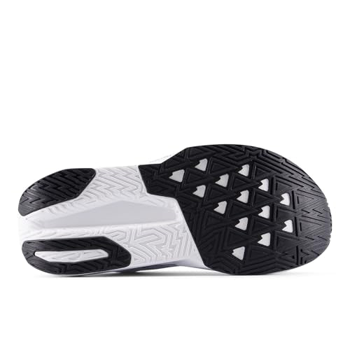 New Balance Women's FuelCell Rebel V5 Running Shoe, White/Silver Metallic/Black, 9 M
