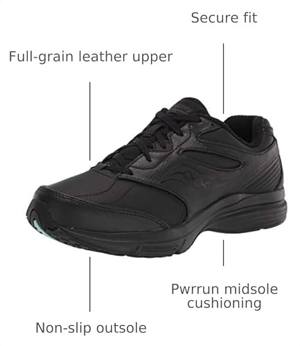 Saucony Women's Integrity WLK 3 Walking Shoes, Black, 9