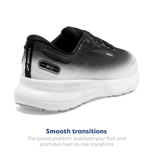 Brooks Men's Glycerin 20 Neutral Running Shoe - Black/Lilac/White - 7 Medium