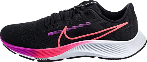Nike Men's Nike Air Zoom Pegasus 38 Gymnastics Shoes, Black Flash Crimson Off Noir, 11