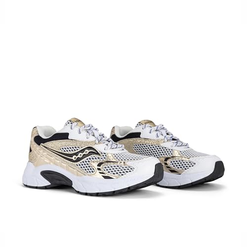 Saucony Volt 1000 (Little Big Kid) Sneaker, White/Champagne, 3 US Unisex