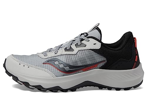 Saucony Men's Aura Tr Sneaker, Concrete/Black, 8 Wide