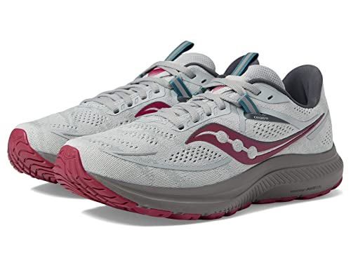 Saucony Omni 21 Womens Shoes Size 8, Color: Concrete/Berry/Grey