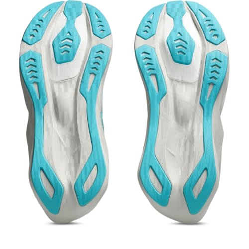 ASICS Women's NOVABLAST 6 Running Shoes, 8, Soft Oat/Energy Aqua