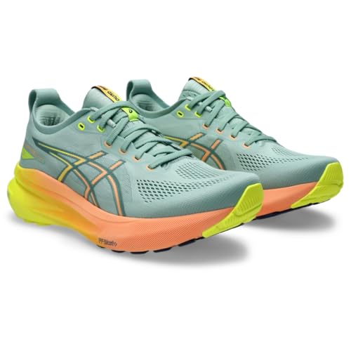 ASICS Men's Gel-Kayano 31 Running Shoes, 10, Light Celadon/Safety Yellow - alternate view 2