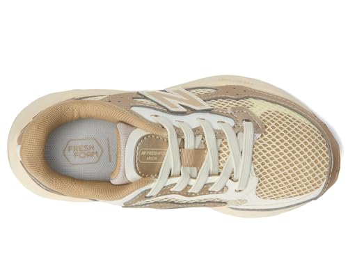 New Balance Kid's Fresh Foam Arishi Lux V1 Bungee Running Shoe, Angora/Incense/Sea Salt, 1 M Little Kid