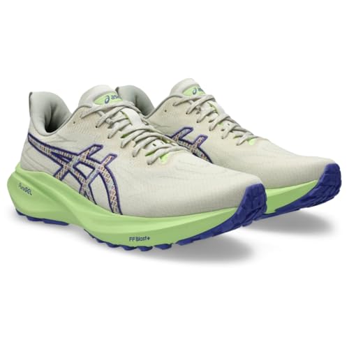 ASICS Men's GT-2000 13 Trail Running Shoes, 12, Nature Bathing/Lime Green
