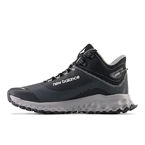 New Balance Men's Fresh Foam Garoe Mid V1 Trail Running Shoe, Blacktop/Shadow Grey/Sea Salt, 7.5 M