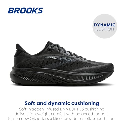Brooks Women’s Ghost 18 Neutral Running & Walking Shoe - Black/Black/Ebony - 10 Medium
