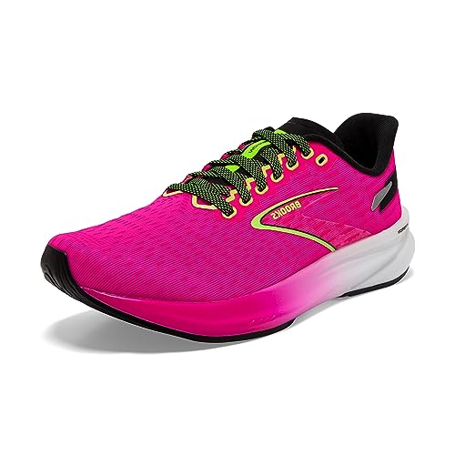 Brooks Women’s Hyperion Neutral Running Shoe - Pink Glo/Green/Black - 6 Medium