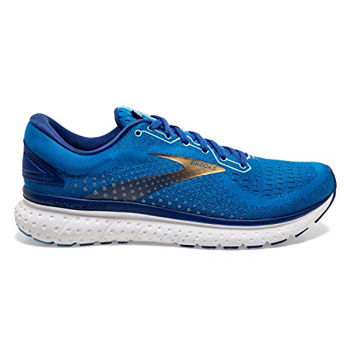 Brooks Mens Glycerin 18 Running Shoe - Blue/Mazarine/Gold - D - 14