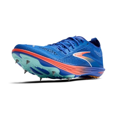 Brooks Unisex Hyperion Elite LD, Long Distance Track Running Shoe, Men & Women - Cobalt/Pink Clay/Orange - 8 Medium
