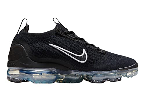 Nike W Air Vapormax 2021 FK Women's Gymnastics Shoes, Fk Black White Silver Metallic, 6 US