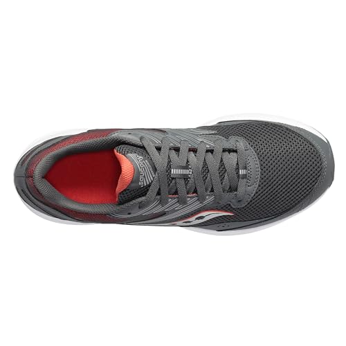 Saucony Men's Cohesion 15 Sneaker, Shadow/Poppy, 11