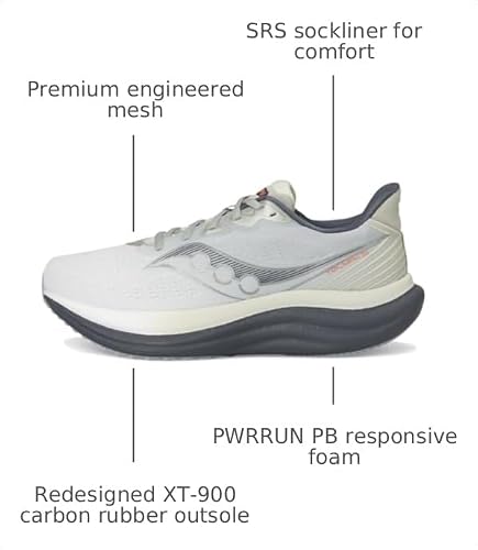 Saucony Men's Triumph 23 Sneaker, Grey/Shadow, 12