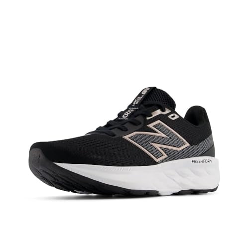 New Balance Women's Fresh Foam 520 V9 Running Shoe, Black/Castlerock/Metallic Rose, 10 W