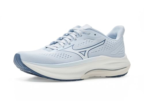 Mizuno Women's Wave Inspire 22 Wide – Ancient Water/White – 11 side view