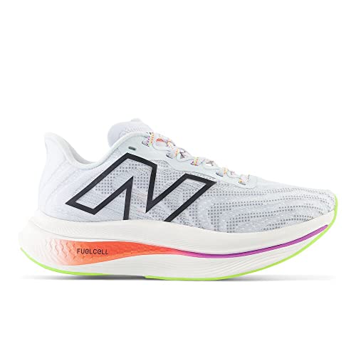 New Balance Women's FuelCell SuperComp Trainer V2 Running Shoe, Ice Blue/Neon Dragonfly, 5 M