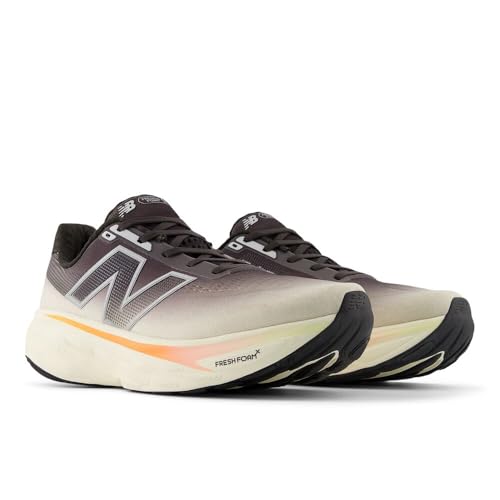 New Balance Men's Fresh Foam X 1080 V14 Running Shoe, Black Cement/Angora/Hot Mango, 12.5 W