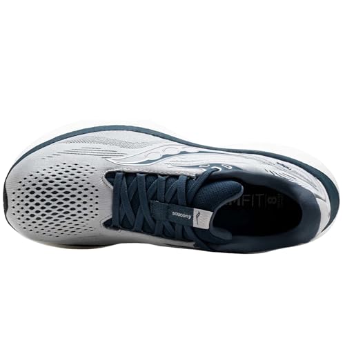 Saucony Men's Ride 18 Sneaker, Cloud/Dusk, 7