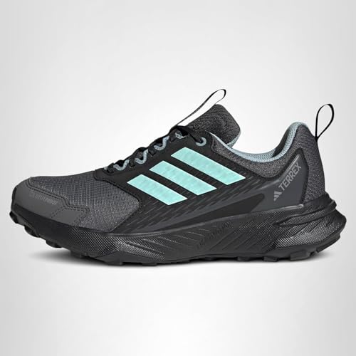 Adidas Women's Terrex Tracefinder 2 Climaproof Trail Running, Carbon/Semi Flash Aqua/Grey, 8