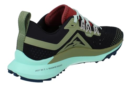 Nike Women's Pegasus React Trail 4 Trail Running Shoe, Black/Green, 7.5