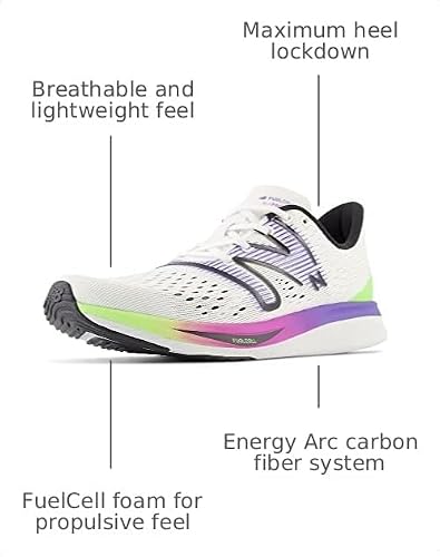 New Balance Women's FuelCell SuperComp Pacer V1 Running Shoe, White/Electric Indigo/Thirty Watt, 6.5 W