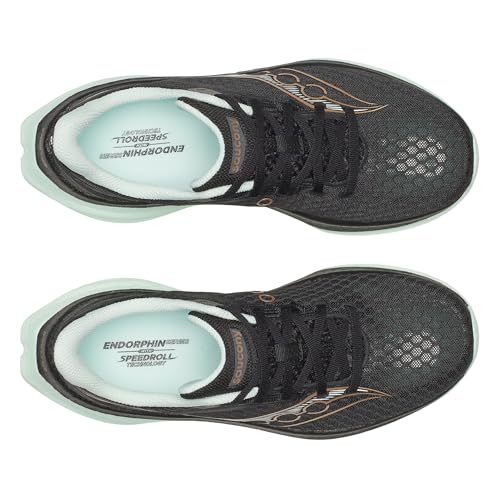 Saucony Women's Endorphin Speed 5 Sneaker, Black/Calm, 8