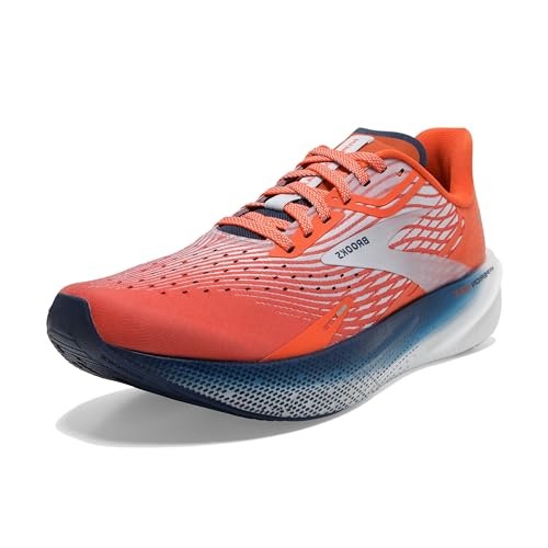 Brooks Men’s Hyperion Max Neutral Running Shoe - Cherry Tomato/Arctic Ice/Titan - 10.5 Medium