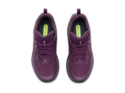 Saucony Women's Peregrine 16 GTX Sneaker, Eggplant/Ebo, 9.5