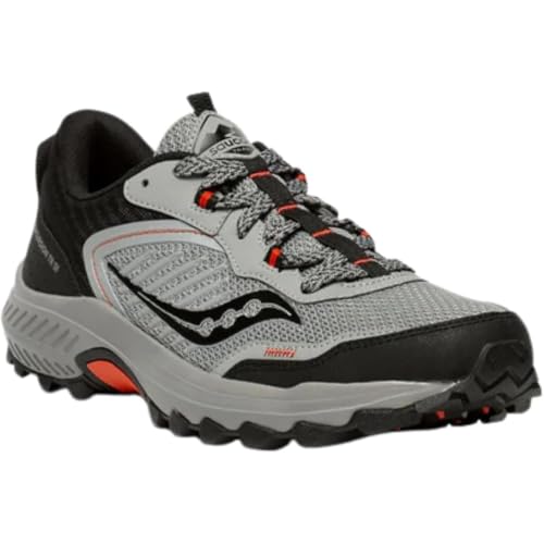 Saucony Men's Excursion Tr15 Sneaker, Alloy/Scarlet, 11 Wide