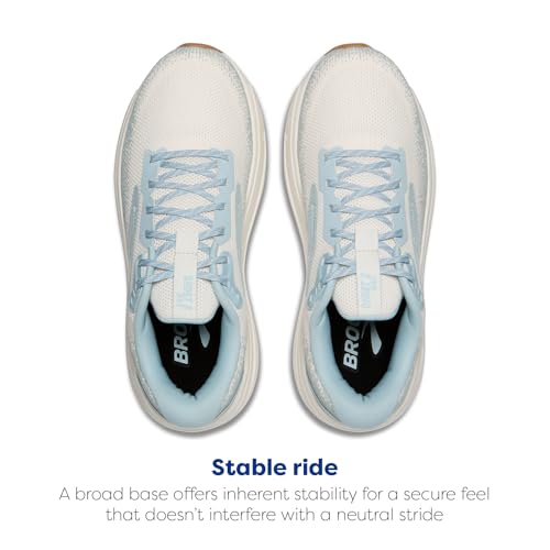 Brooks Women’s Ghost Max 2 Neutral Running & Walking Shoe - Coconut Milk/Winter Sky - 7 Medium