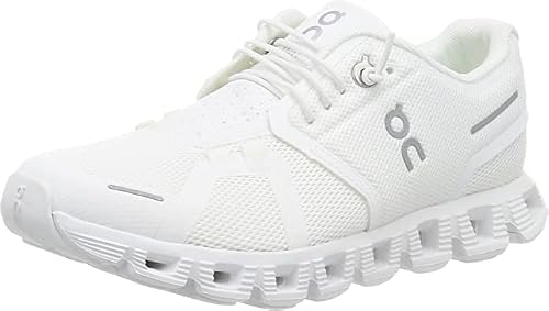 On Women's Cloud 5 Sneakers, White/White, 9