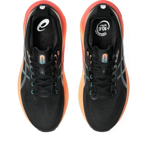 ASICS Men's Gel-Kayano 31 Running Shoes, 10.5, Black/Rainy Lake