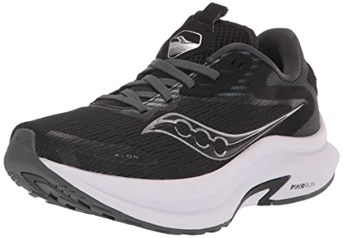 Saucony Women's AXON 2 Running Shoe, Black/White, 6.5