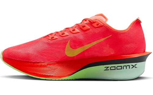 Women's Nike ZoomX Vaporfly Next% 4 (600 - Crimson/Lime Blast-Mint Foam)