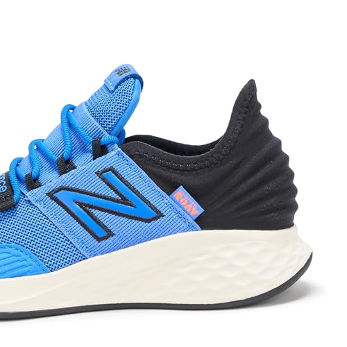 New Balance Kid's Fresh Foam Roav V1 Lace-Up Running Shoe, Blue Bird/Black, 4.5 W Big Kid