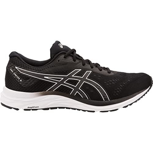 ASICS Men's Gel-Excite 6 Running Shoes, 11XW, Black/White