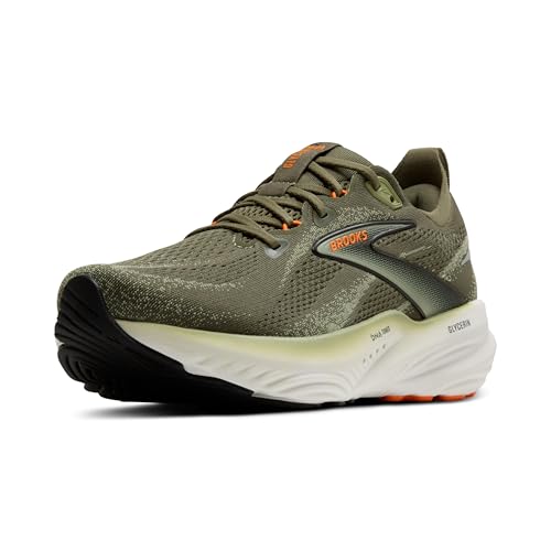 Brooks Men’s Glycerin 22 Neutral Running Shoe - Dusty Olive/Tea/Orange - 10 Medium