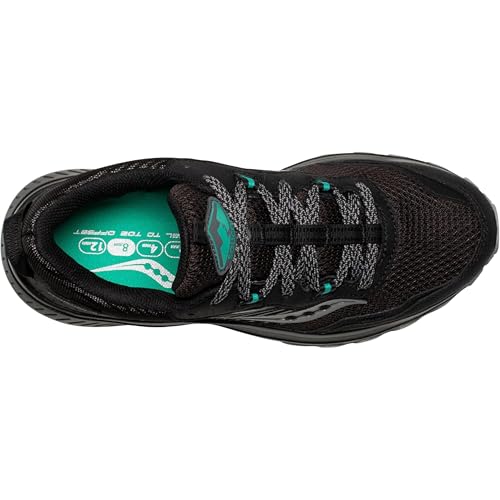 Saucony Women's Excursion TR15 GTX Sneaker, Black/Jade, 7.5