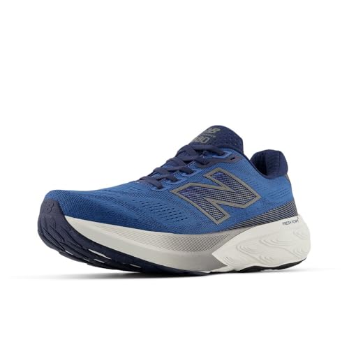 New Balance Men's Fresh Foam X 880 V15 Running Shoe, Sea Stone/Nb Navy/Marmalade, 10.5 M